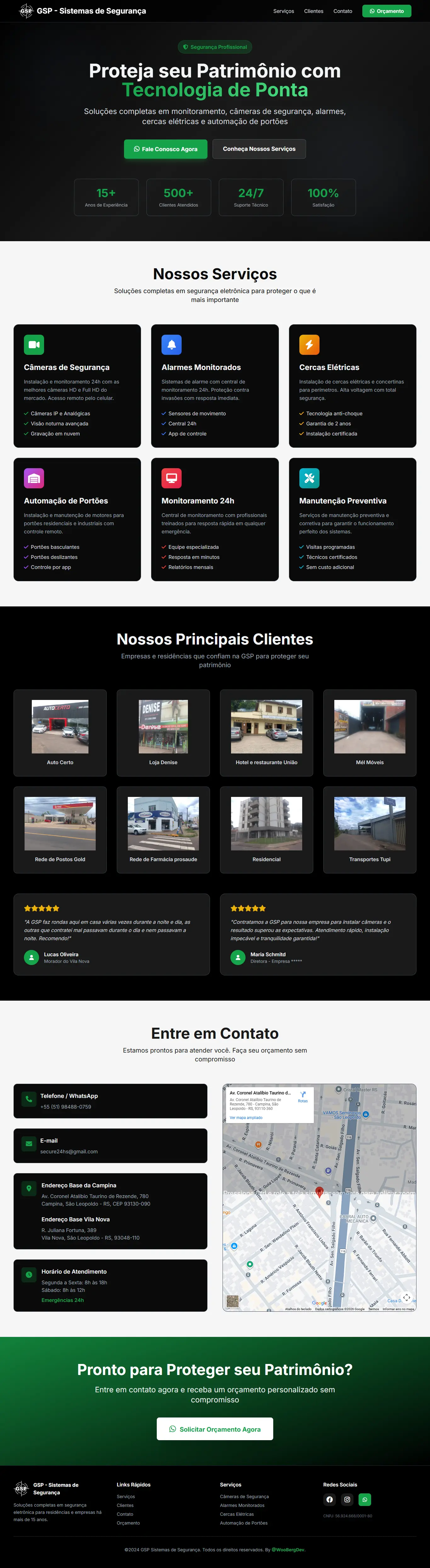 Site moderno com produtos em destaque