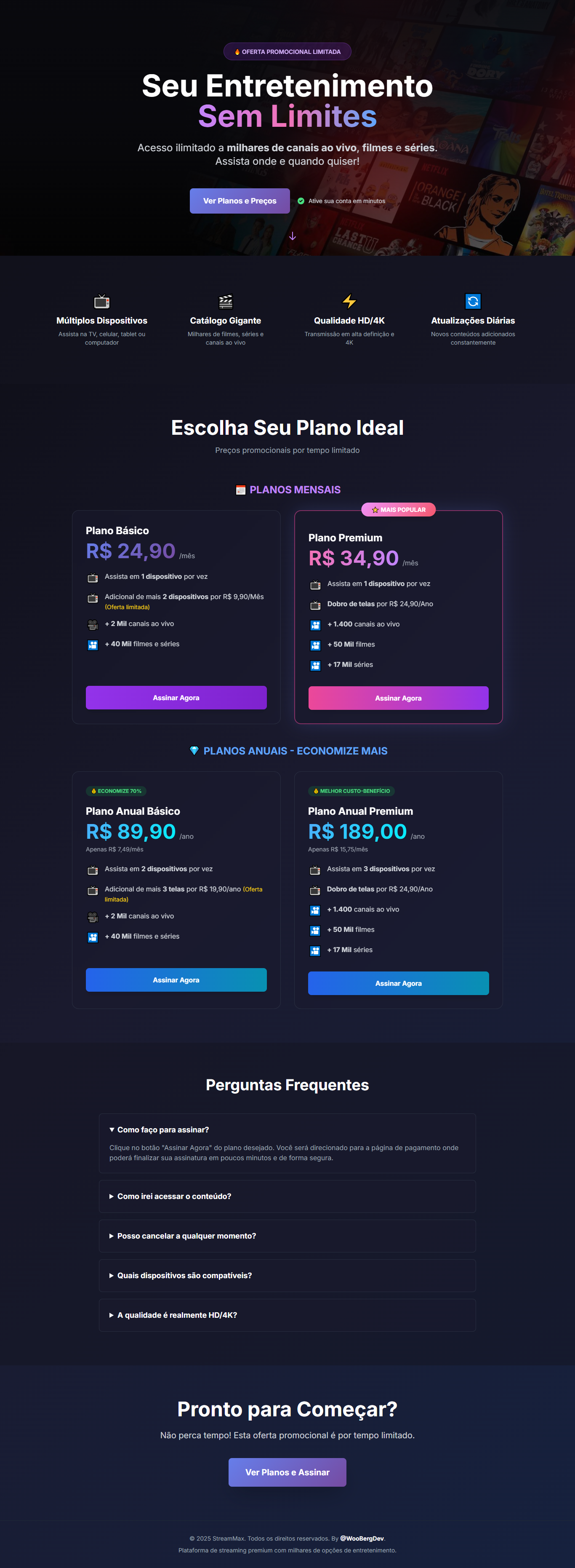 Streammax - Site feito pela WooBerg