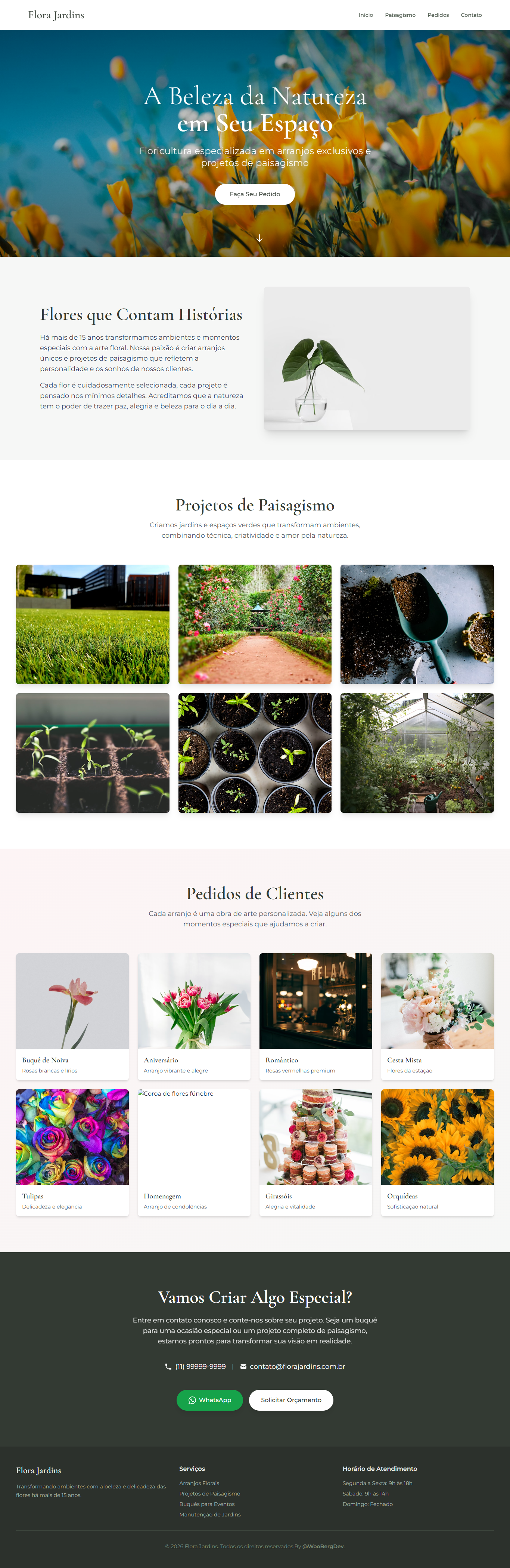 Floricultura - Site feito pela WooBerg