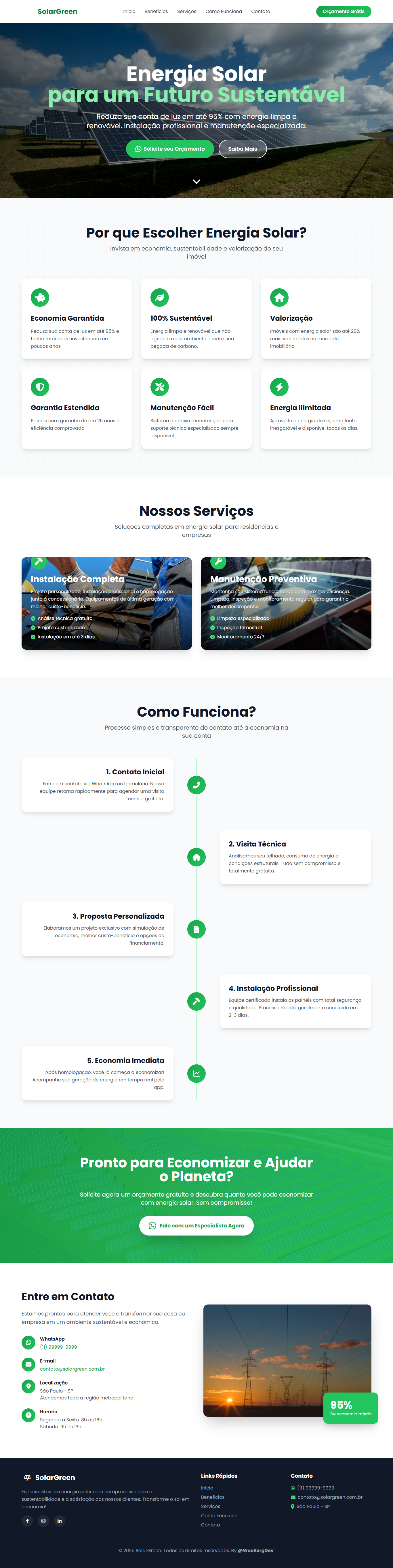 Solar Green - Site feito pela WooBerg