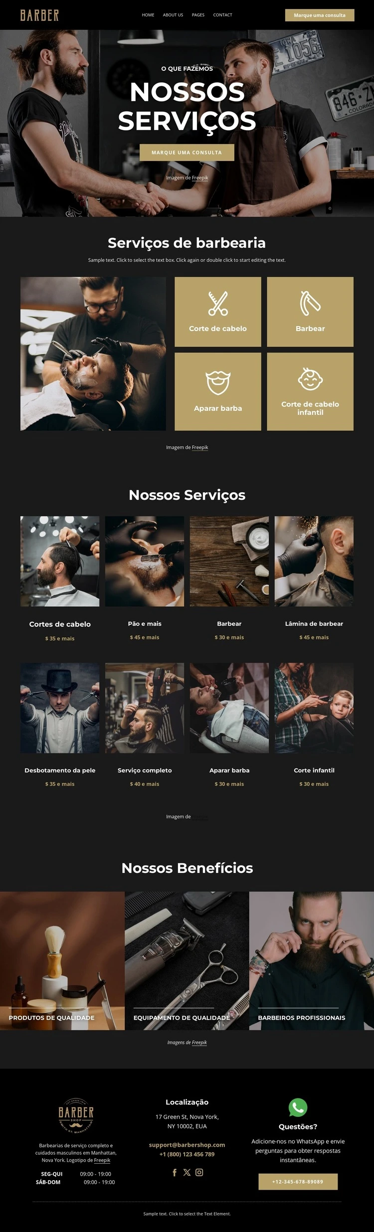 Barbearia - Site feito pela WooBerg